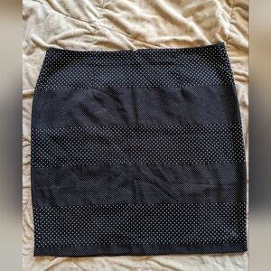 Women's Tommy Hilfiger Black and White Polka Dot Pencil Skirt Sz 14